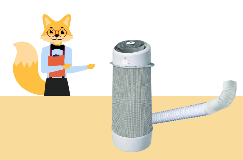 Der Smart-Home-Fox Experte präsentiert die spiralförmige mobile Klimaanlage von AEG.